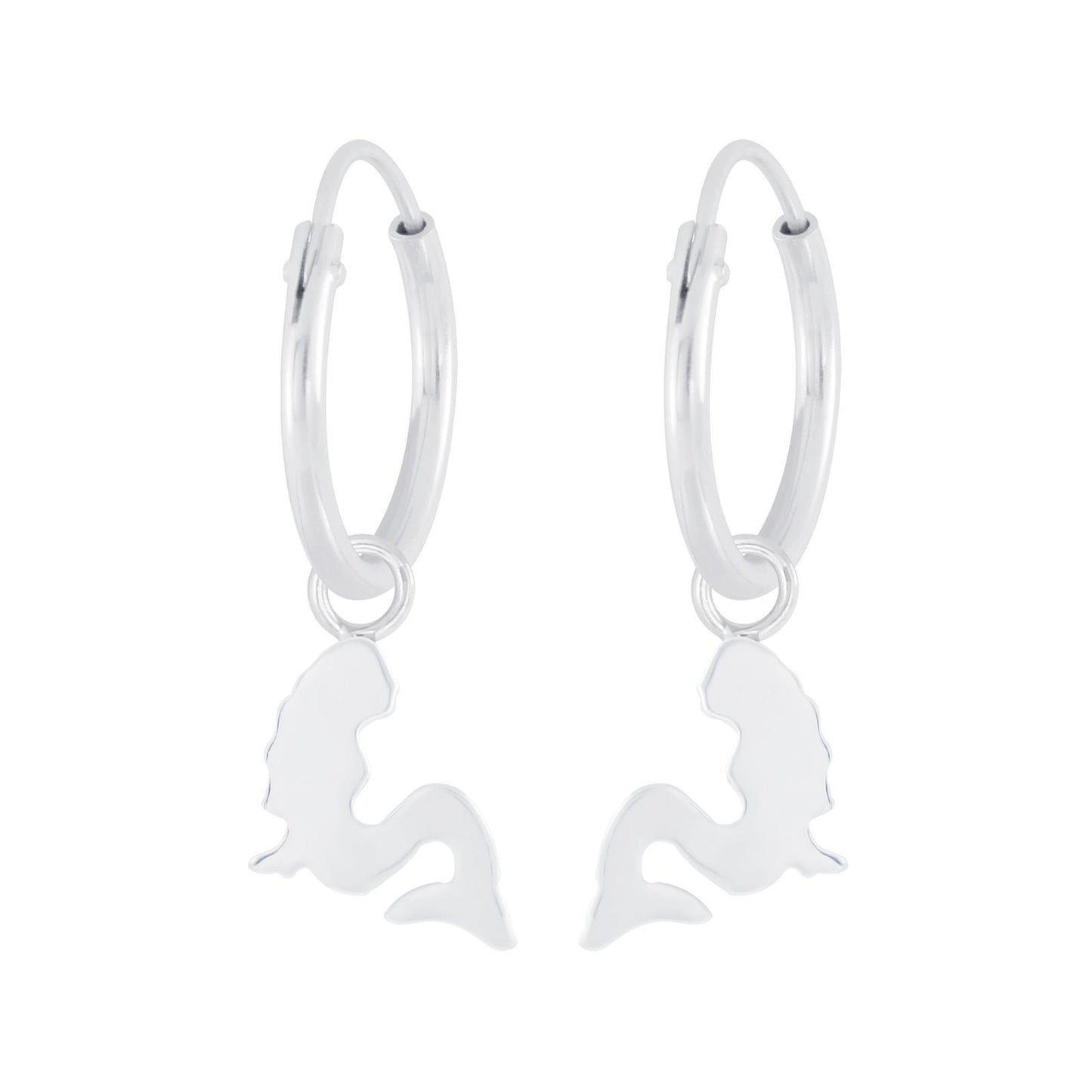 Kinder Creolen Meerjungfrauen aus 925 Silber