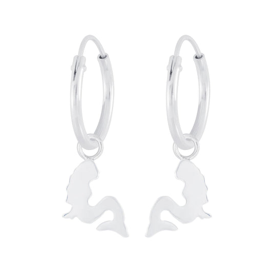 Kinder Creolen Meerjungfrauen aus 925 Silber