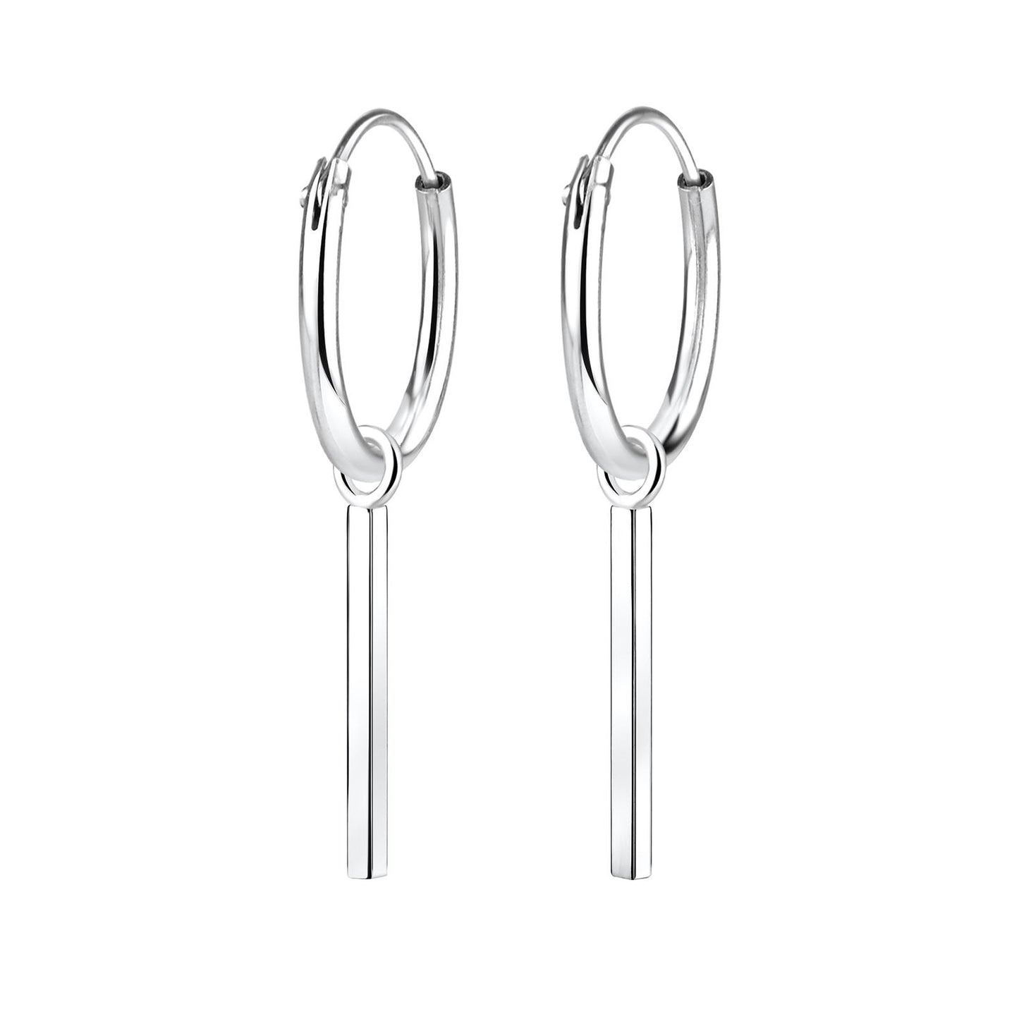 Kinder Creolen Stab aus 925 Silber