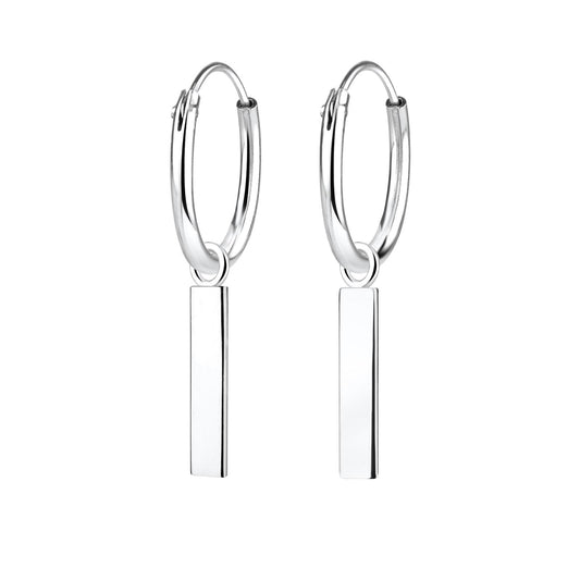 Kinder Creolen Stab aus 925 Silber