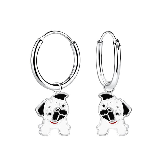 Kinder Creolen Bulldoggen aus 925 Silber