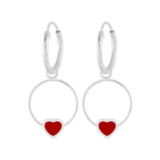 Mädchen Creolen Herz aus 925 Silber