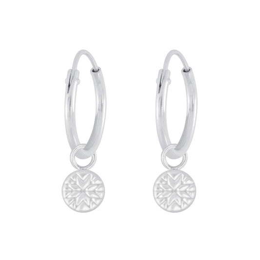 Kinder Creolen Gemustert aus 925 Silber