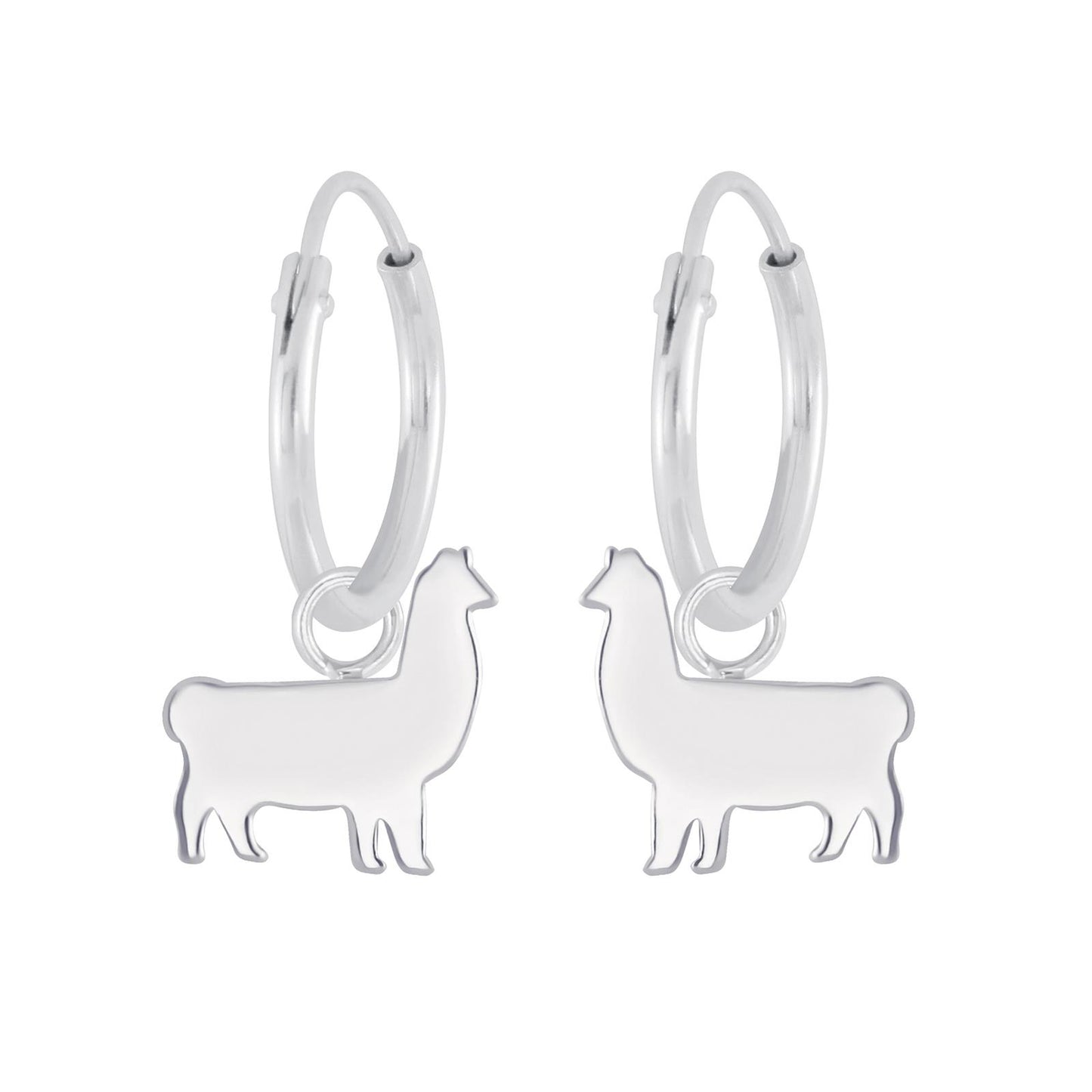 Kinder Creolen Lama aus 925 Silber