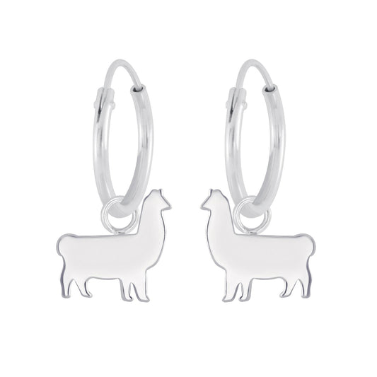 Kinder Creolen Lama aus 925 Silber