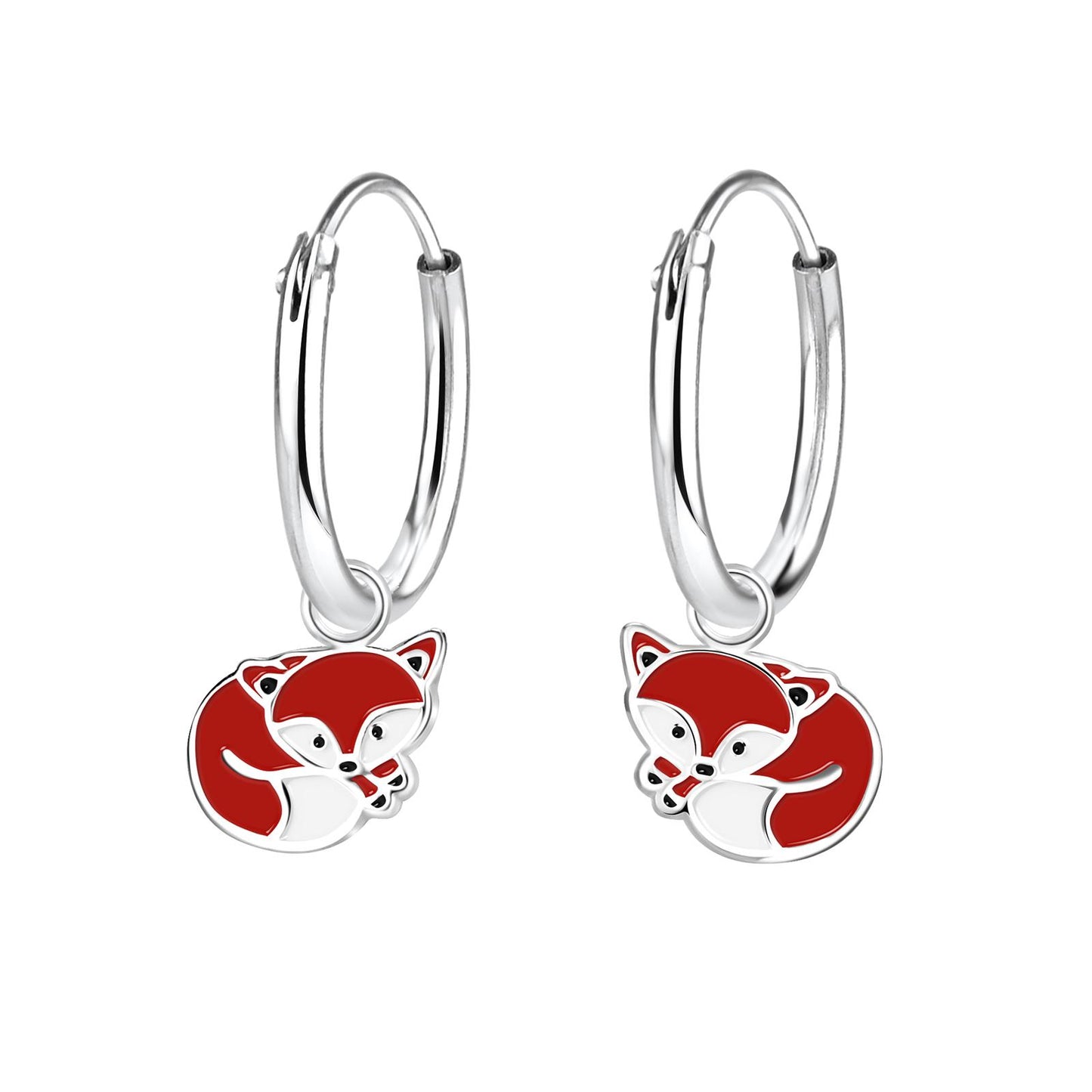 Kinder Creolen Fuchs aus 925 Silber