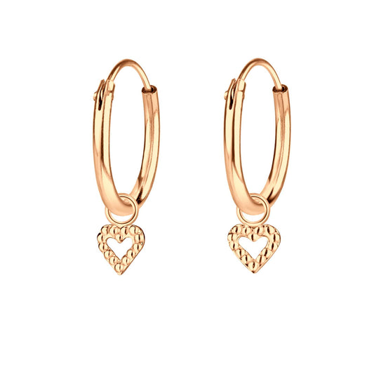 Mädchen Creolen Herz aus 925 Silber