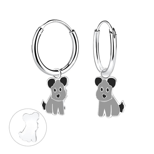 Kinder Creolen Hunde aus 925 Silber