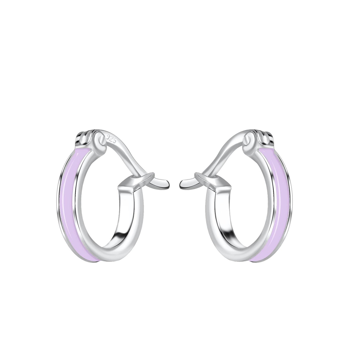 Kinder Creolen 10mm French Lock aus 925 Silber
