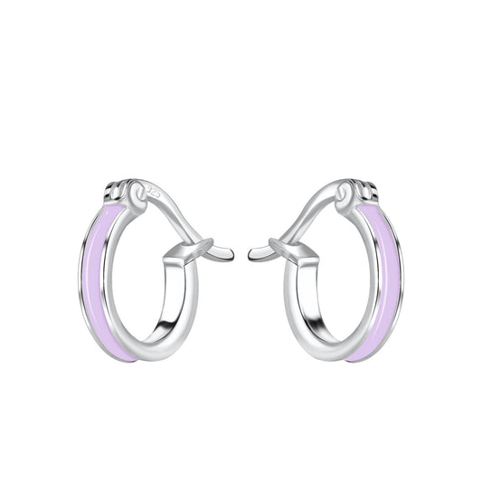 Kinder Creolen 10mm French Lock aus 925 Silber