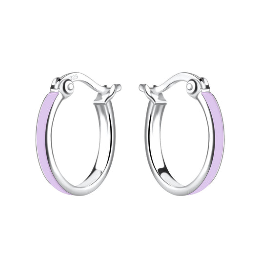 Kinder Creolen 14mm French Lock aus 925 Silber