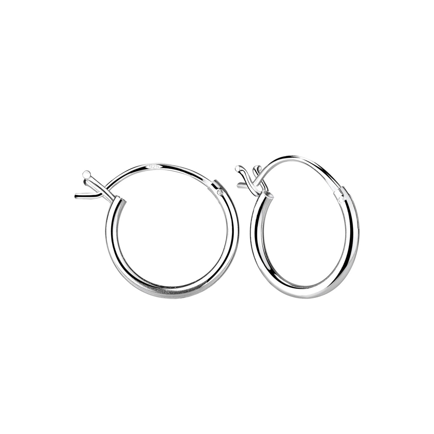 Kinder Creolen 12mm French Lock aus 925 Silber