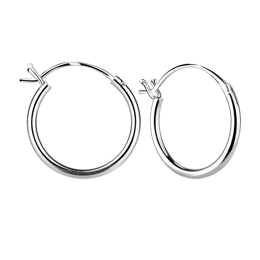 Kinder Creolen 16mm French Lock aus 925 Silber