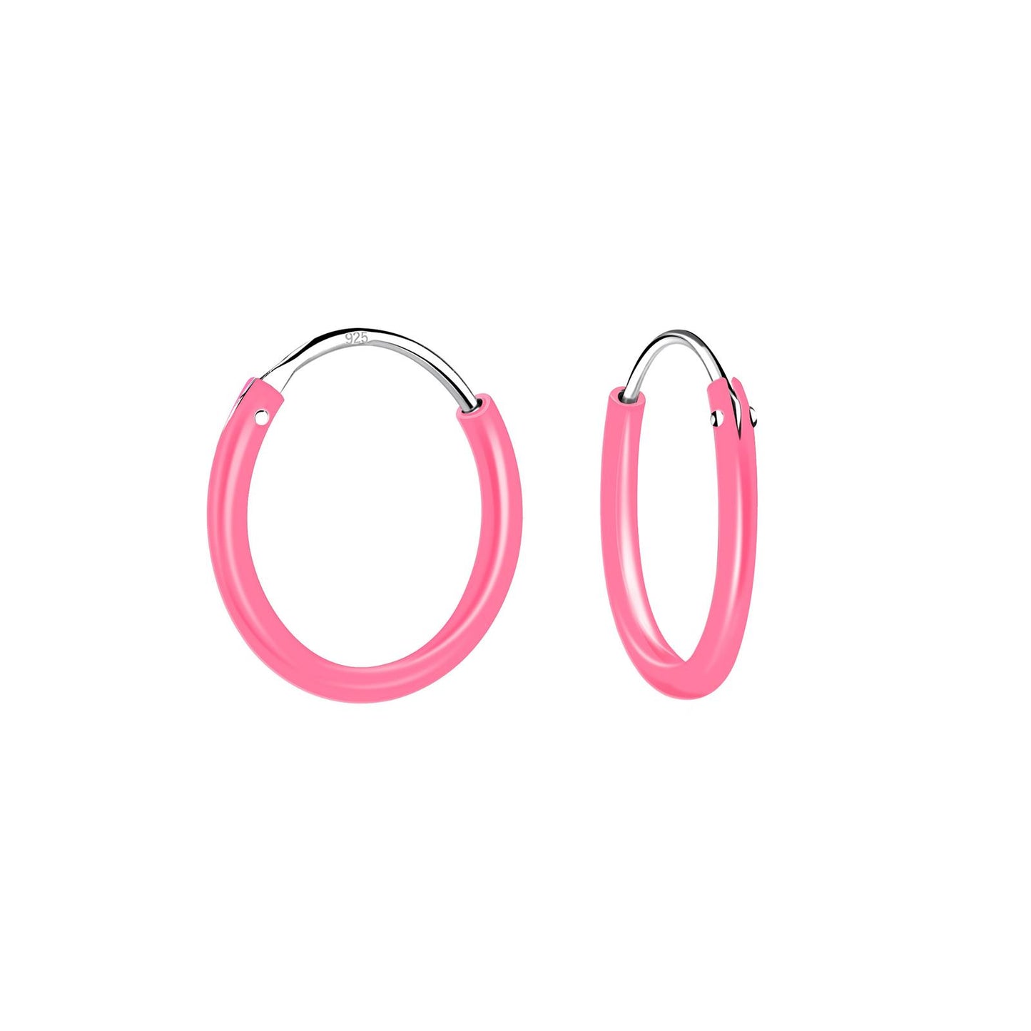 Kinder Creolen Pinke aus 925 Silber