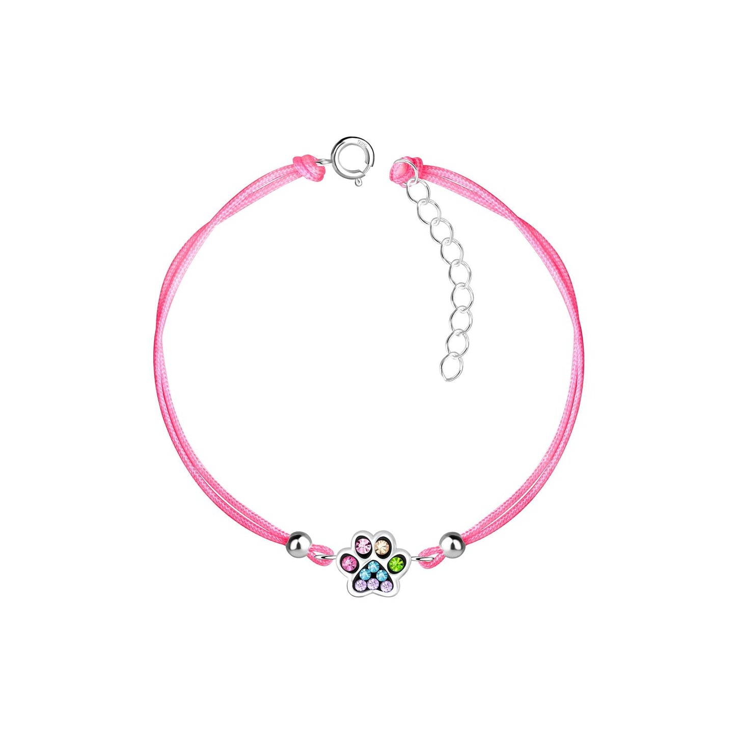 Kinder Armband Pfotenabdruck aus 925 Silber