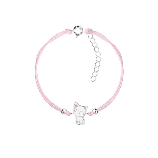 Kinder Armband Katzen aus 925 Silber