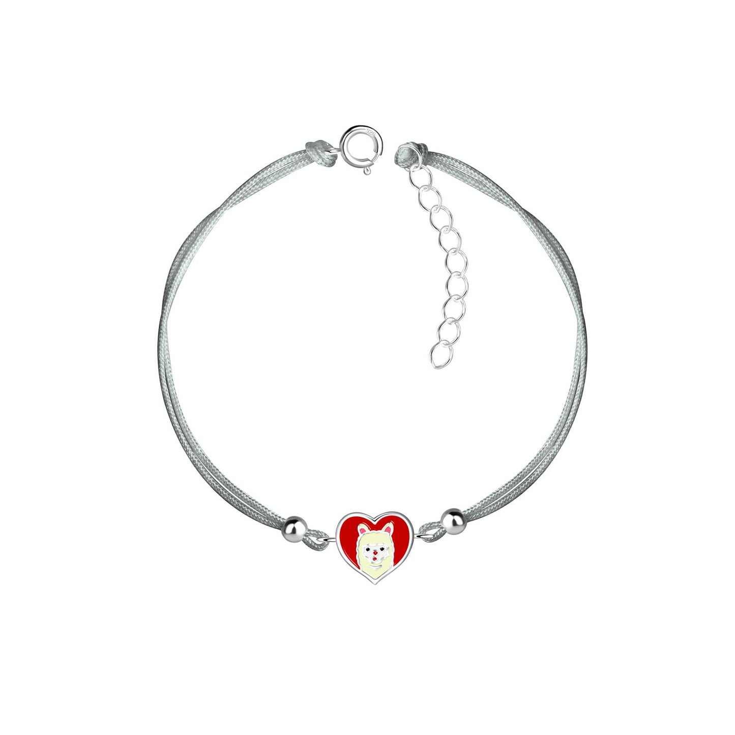 Kinderarmband met lama, gemaakt van 925 zilver.