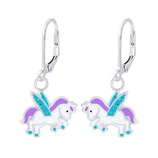 Mädchen Ohrringe Einhorn aus 925 Silber