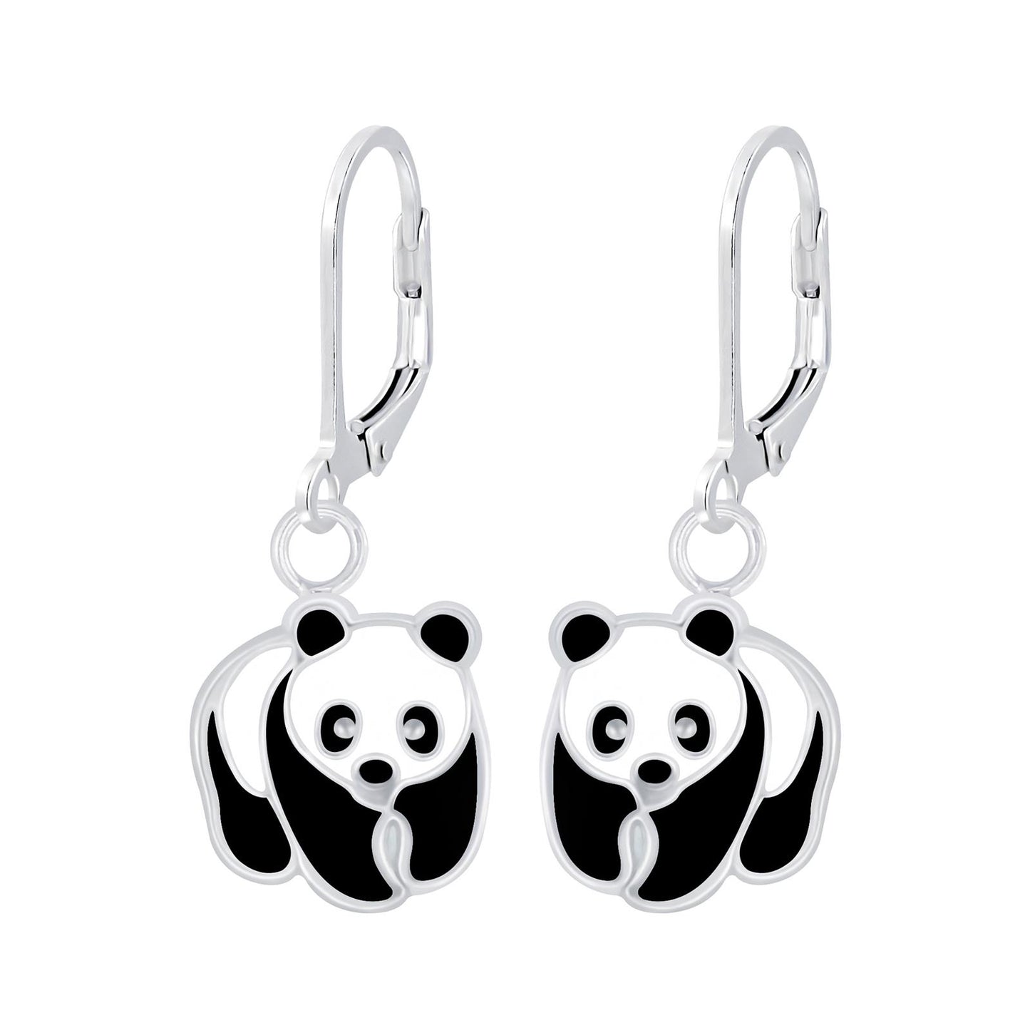 Kinder Ohrringe Panda aus 925 Silber