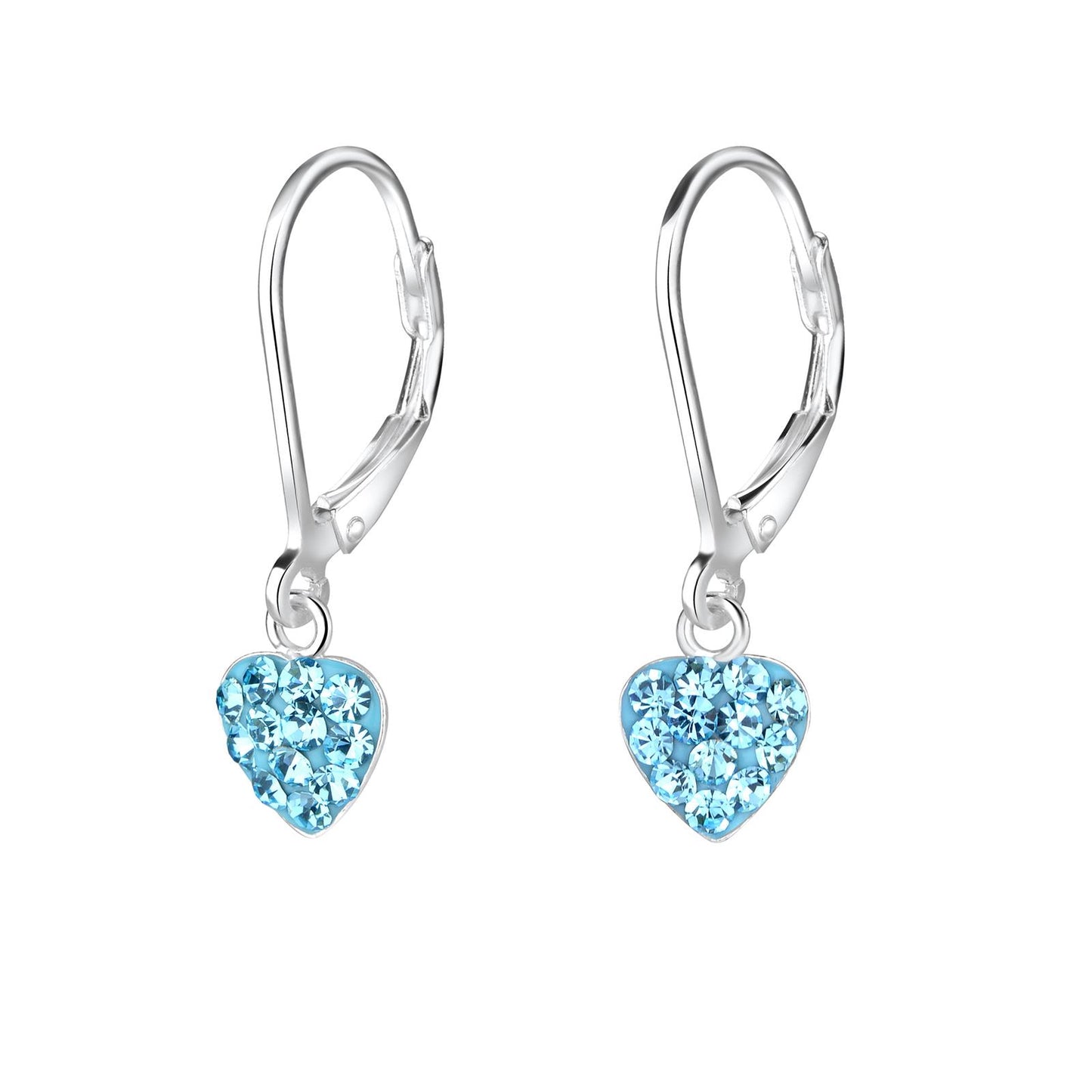 Girls' heart earrings made of 925 silver