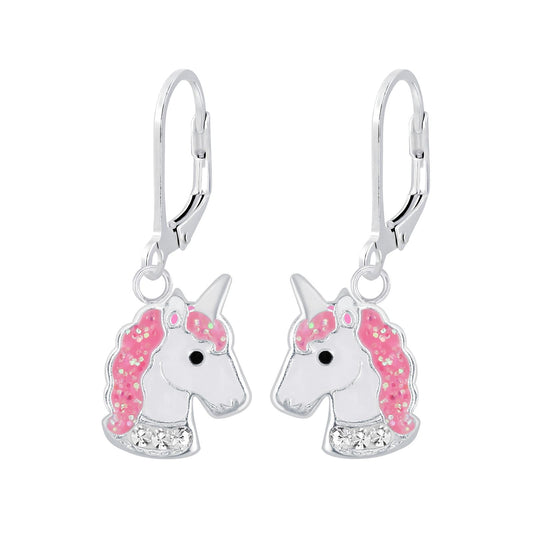 Mädchen Ohrringe Einhorn aus 925 Silber