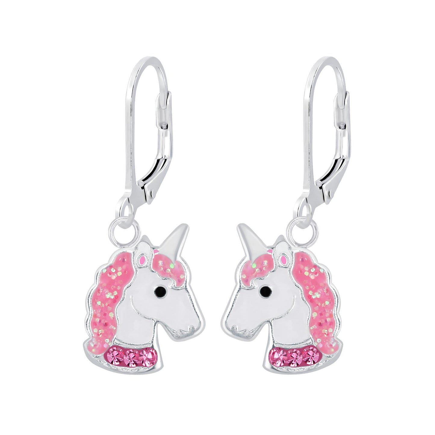 Mädchen Ohrringe Einhorn aus 925 Silber