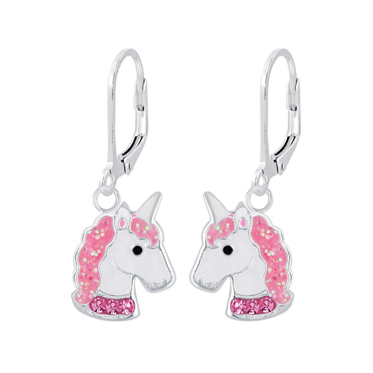 Mädchen Ohrringe Einhorn aus 925 Silber