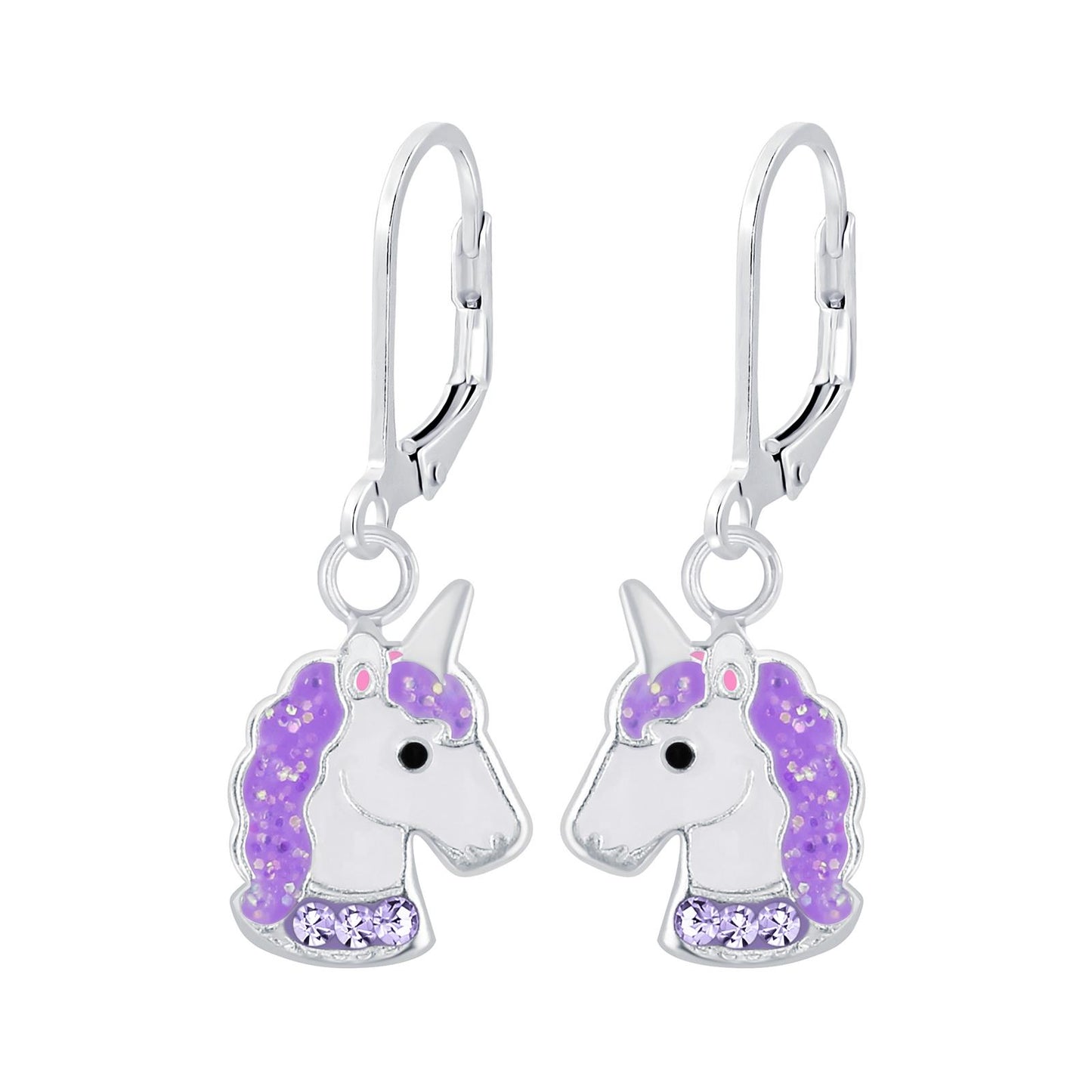 Mädchen Ohrringe Einhorn aus 925 Silber