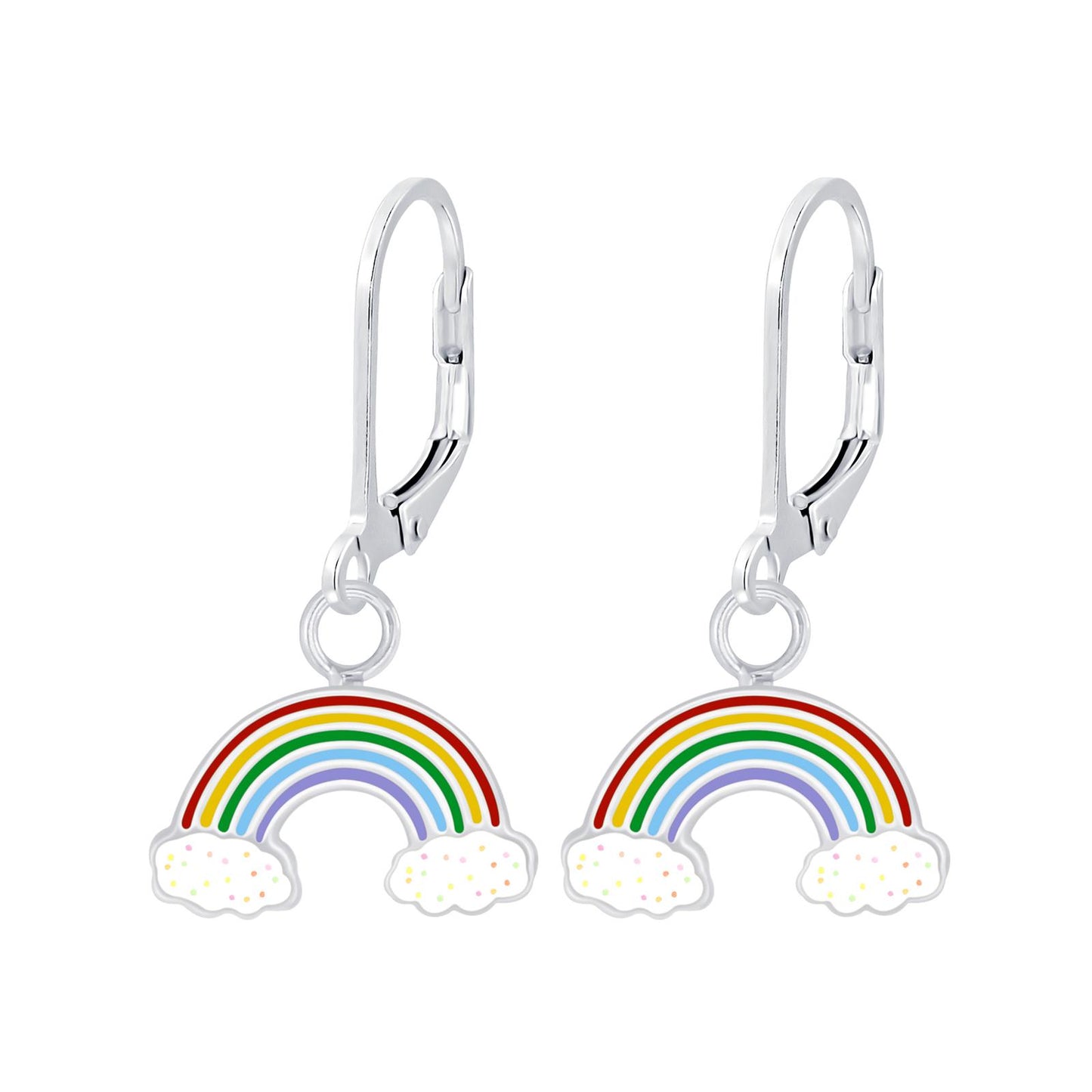 Kinder Ohrringe Regenbogen aus 925 Silber