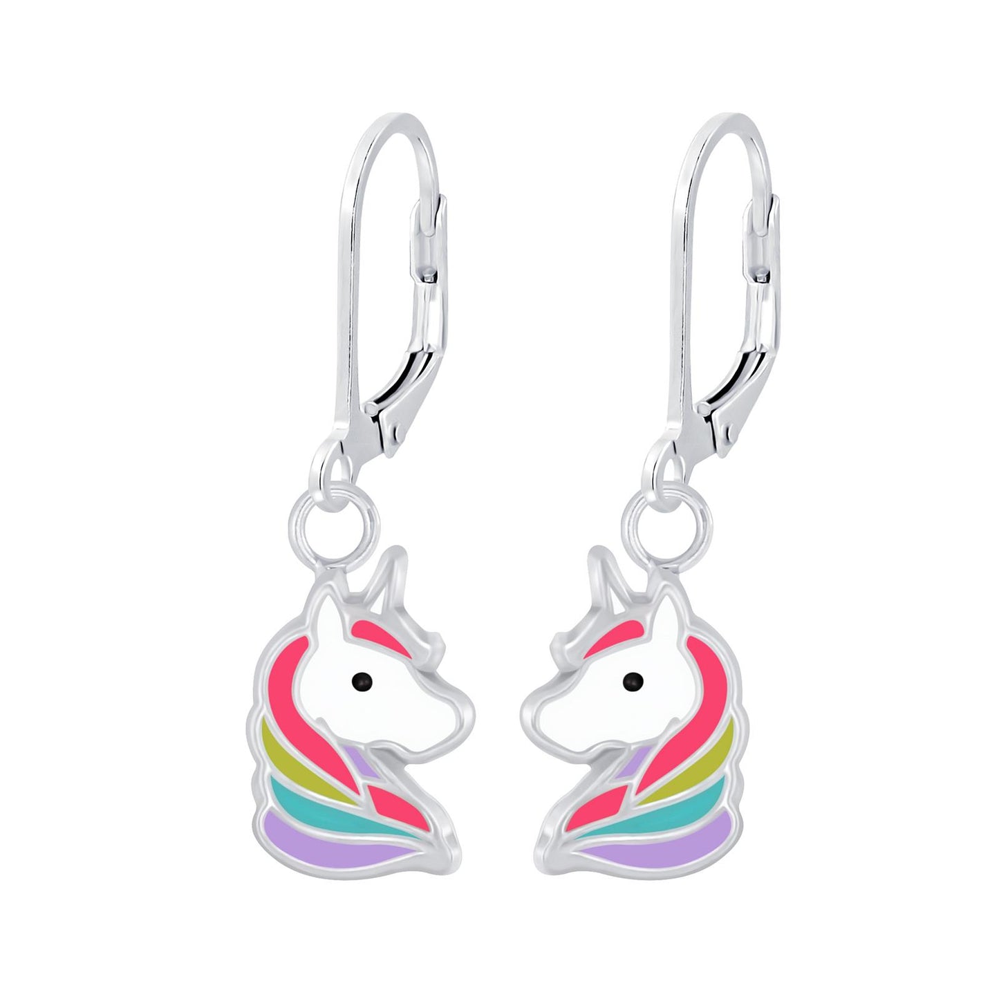 Mädchen Ohrringe Einhorn aus 925 Silber