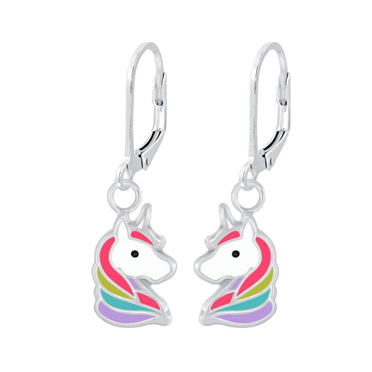 Mädchen Ohrringe Einhorn aus 925 Silber