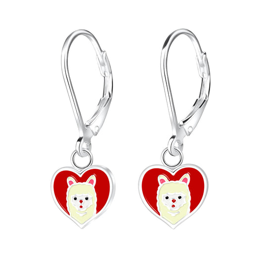 Kinder Ohrringe Lama aus 925 Silber