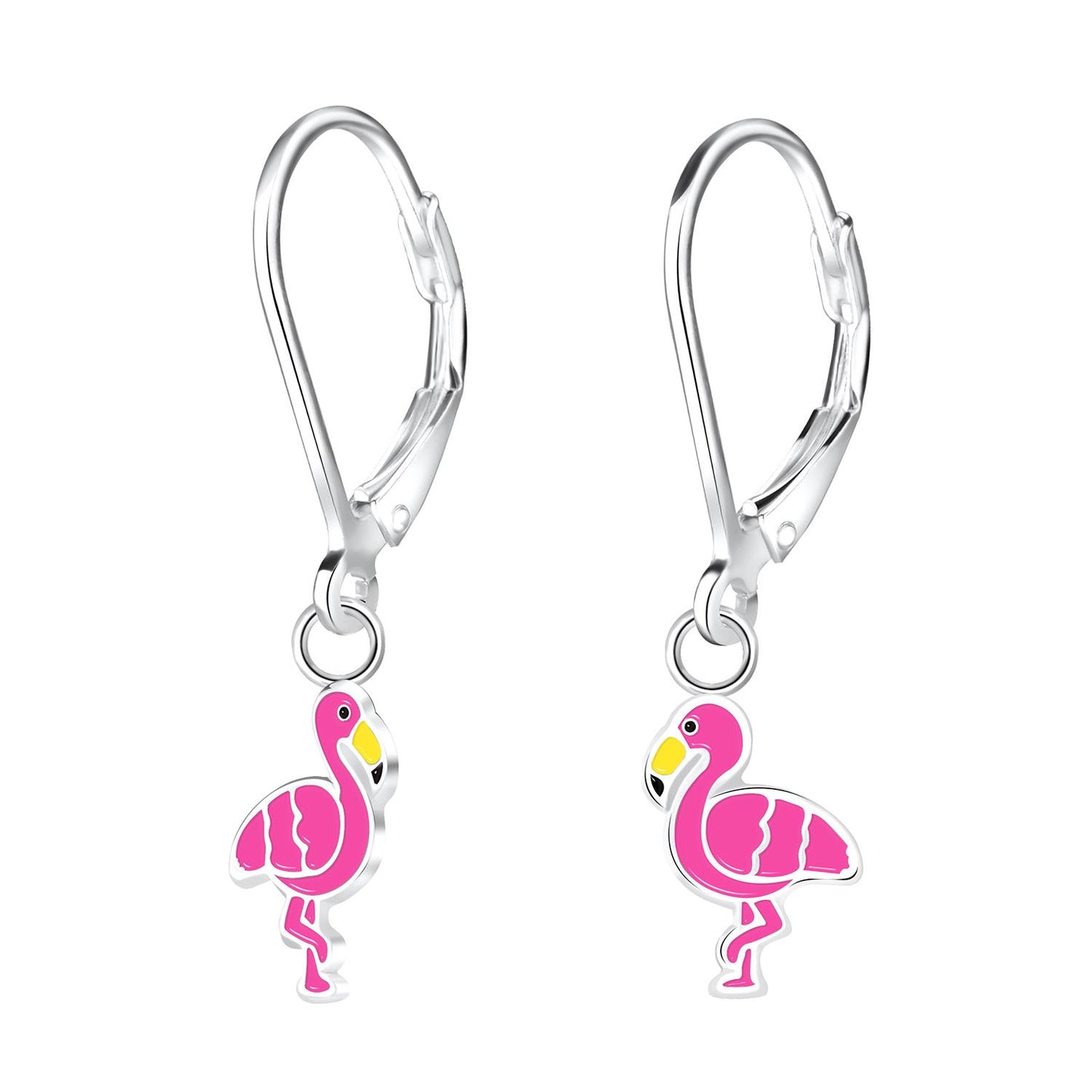 Kinder Ohrringe Flamingo aus 925 Silber