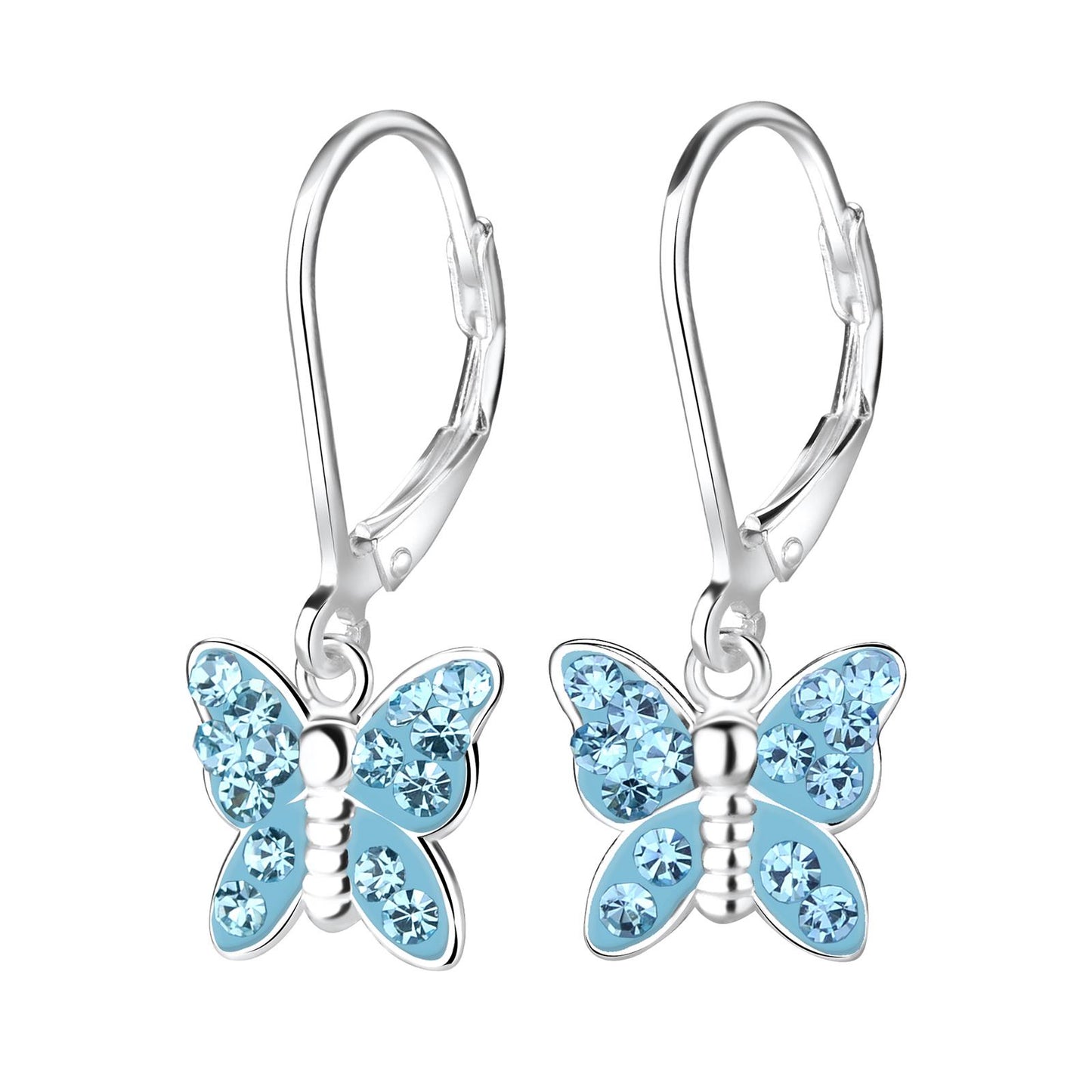 Mädchen Ohrringe Schmetterling aus 925 Silber