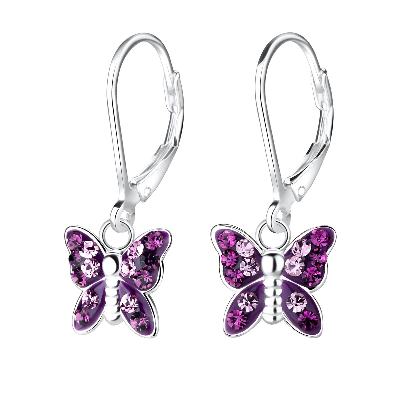 Mädchen Ohrringe Schmetterling aus 925 Silber