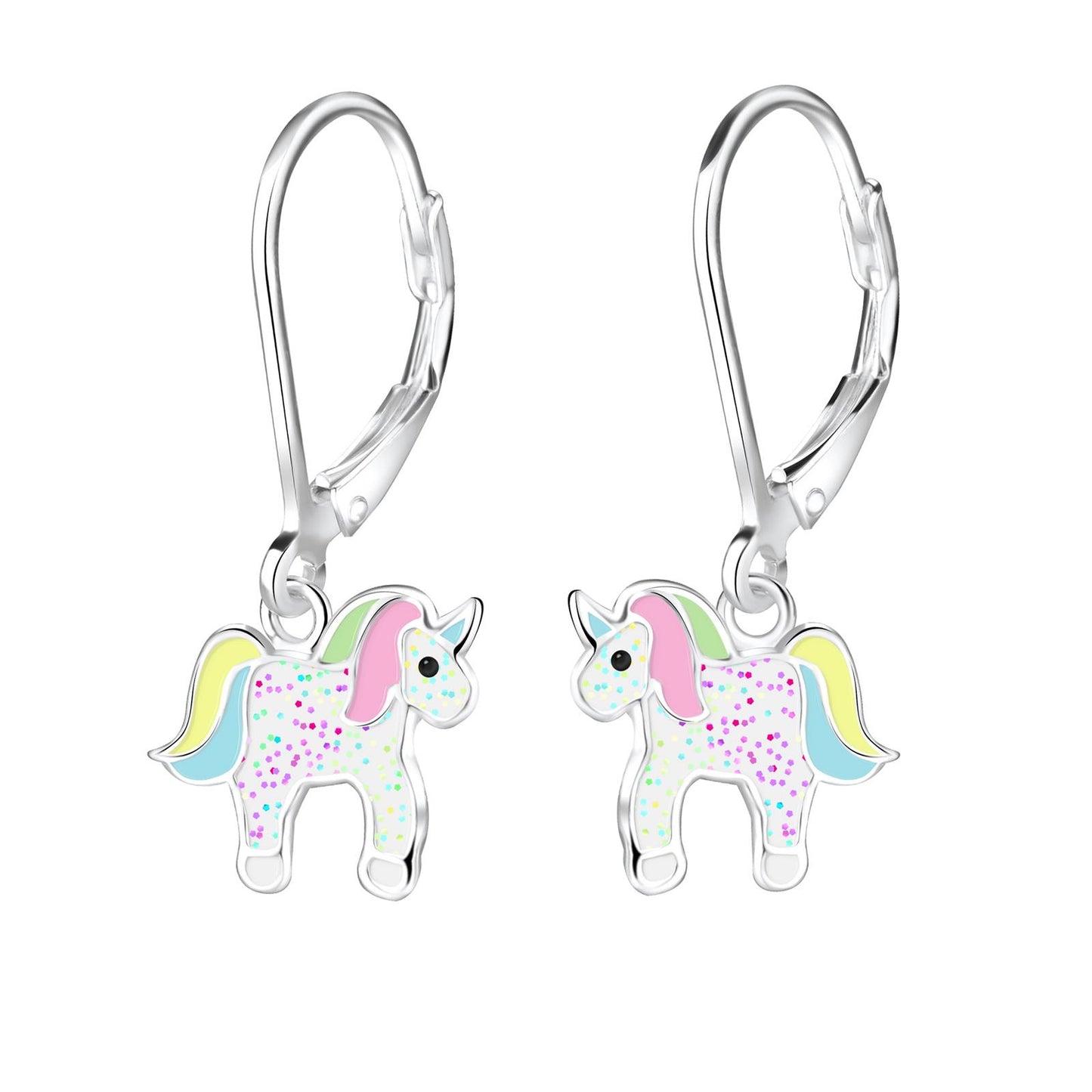 Mädchen Ohrringe Einhorn aus 925 Silber