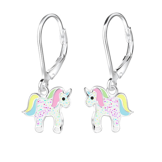 Mädchen Ohrringe Einhorn aus 925 Silber