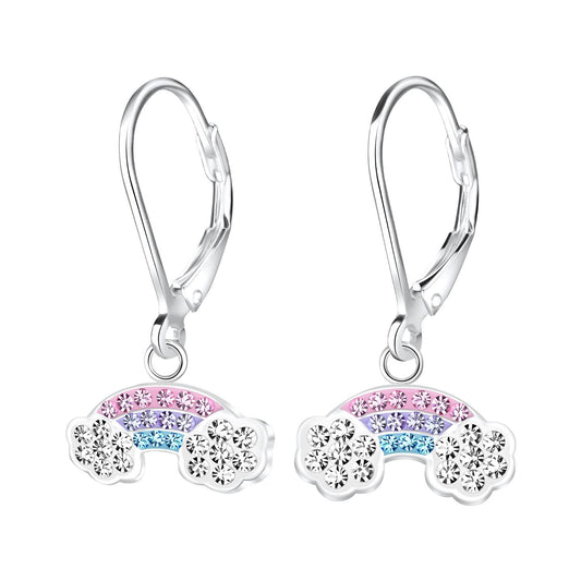 Kinder Ohrringe Regenbogen aus 925 Silber