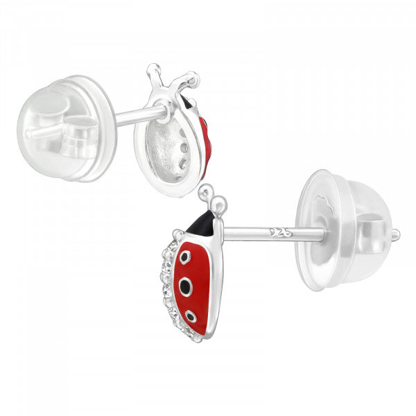 Kinder Ohrringe Marienkäfer aus 925 Silber