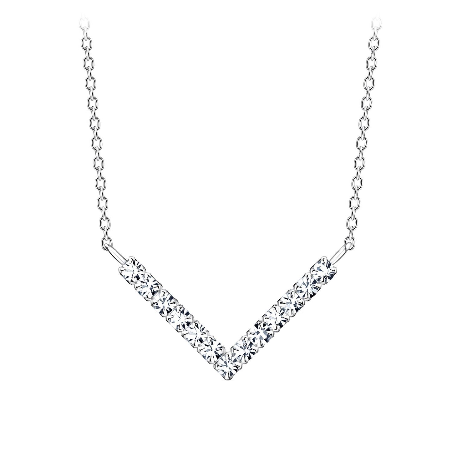 Children's necklace, angled, made of 925 silver