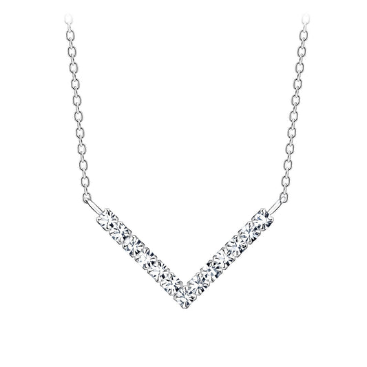 Children's necklace, angled, made of 925 silver