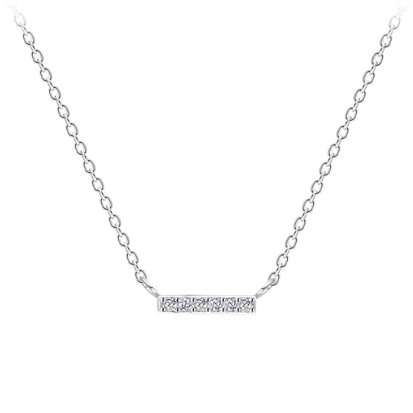 Children's necklace with cubic zirconia, made of 925 silver