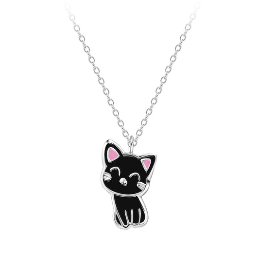 Children's cat necklace made of 925 silver