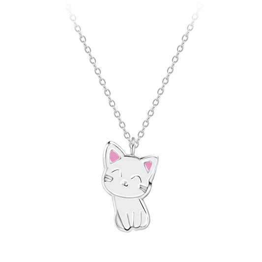 Children's cat necklace made of 925 silver