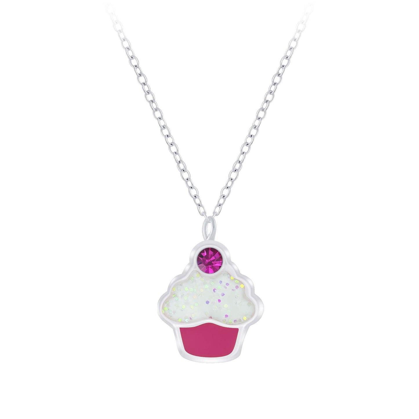 Children's Cupcake necklace made of 925 silver