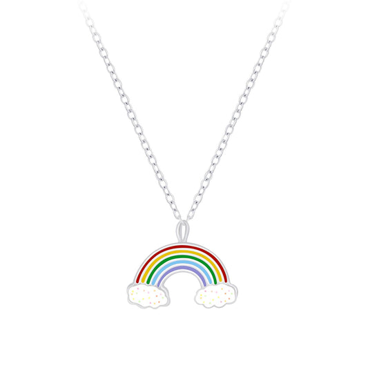 Kinderregenboogketting gemaakt van 925 zilver.