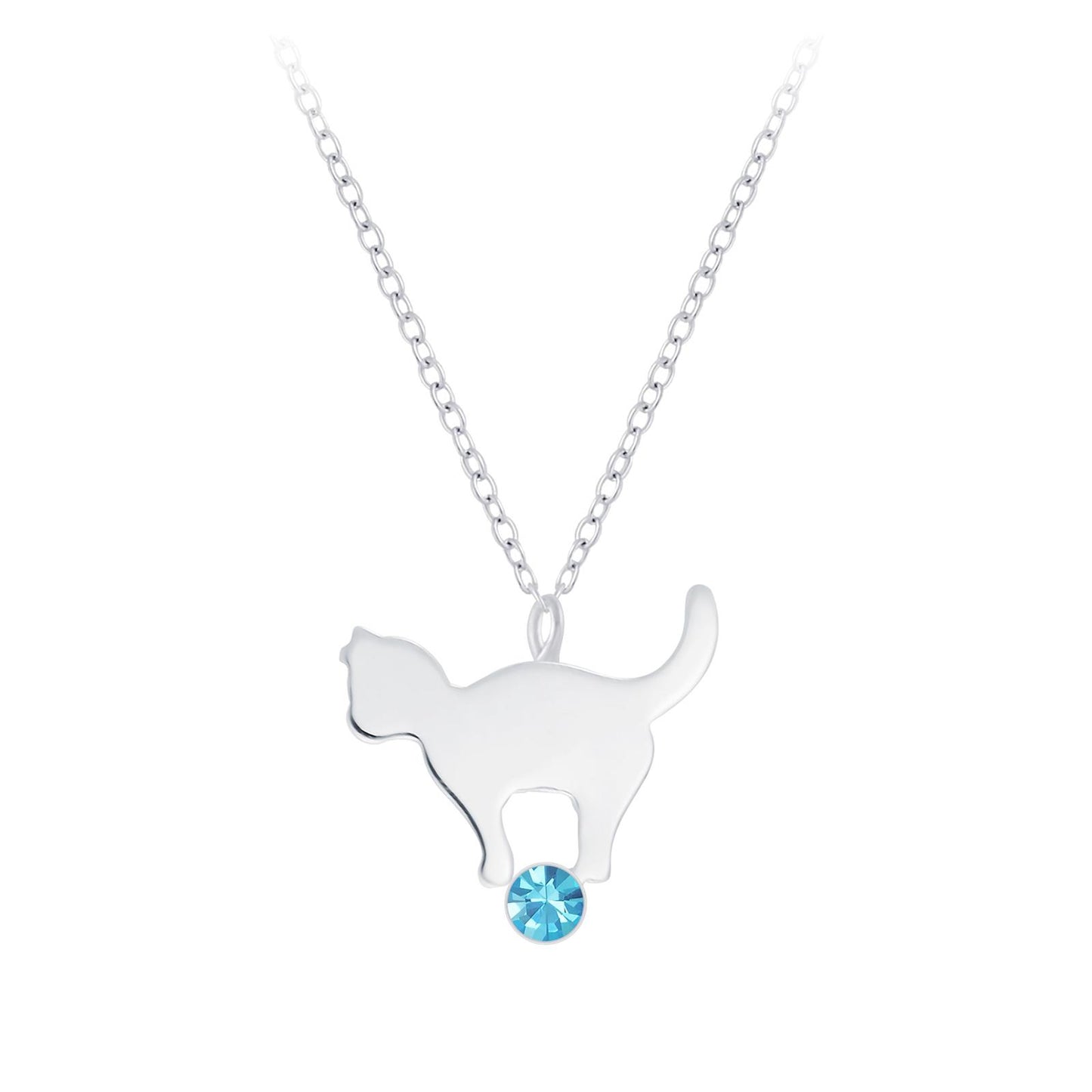 Children's cat necklace made of 925 silver