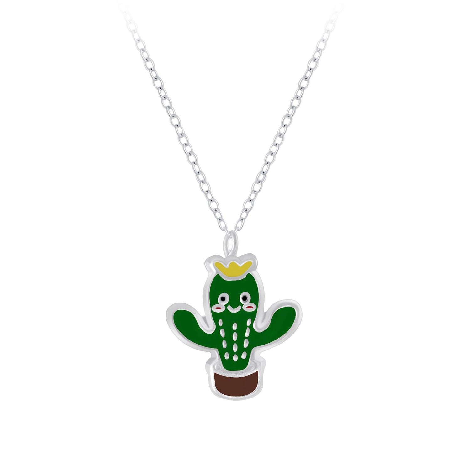 Children's cactus necklace made of 925 silver