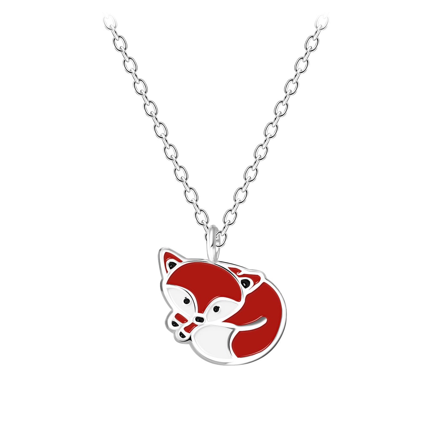 Children's fox necklace made of 925 silver