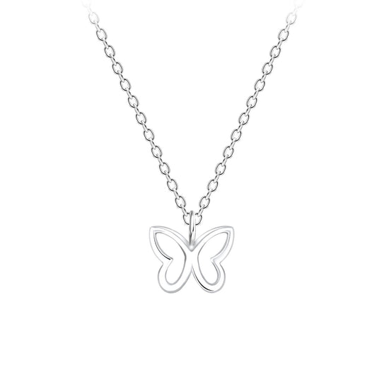 Children's butterfly necklace made of 925 silver